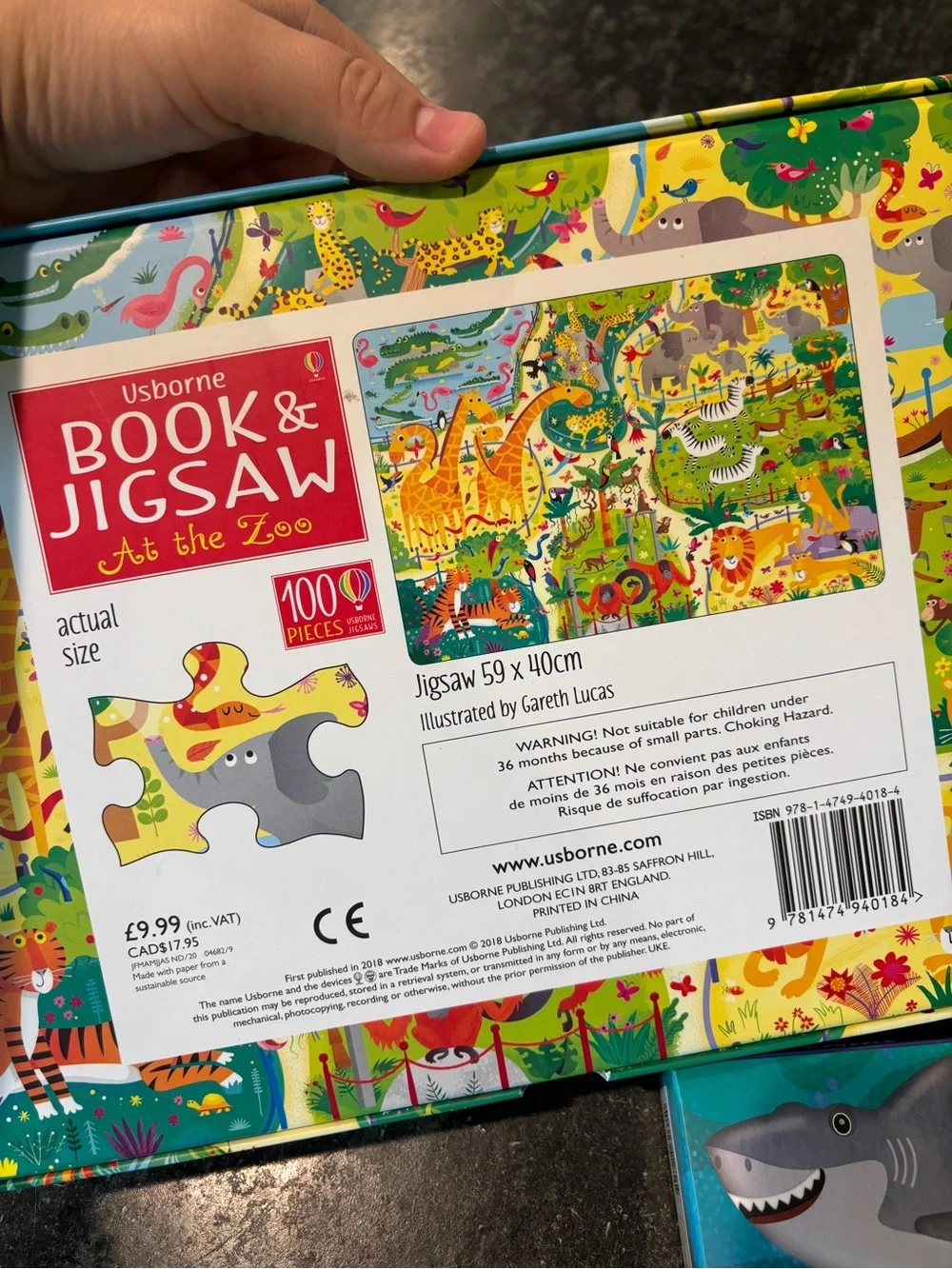 Usborne 100 piece zoo puzzle, Eric Carle & under the sea 48 piece kids puzzles